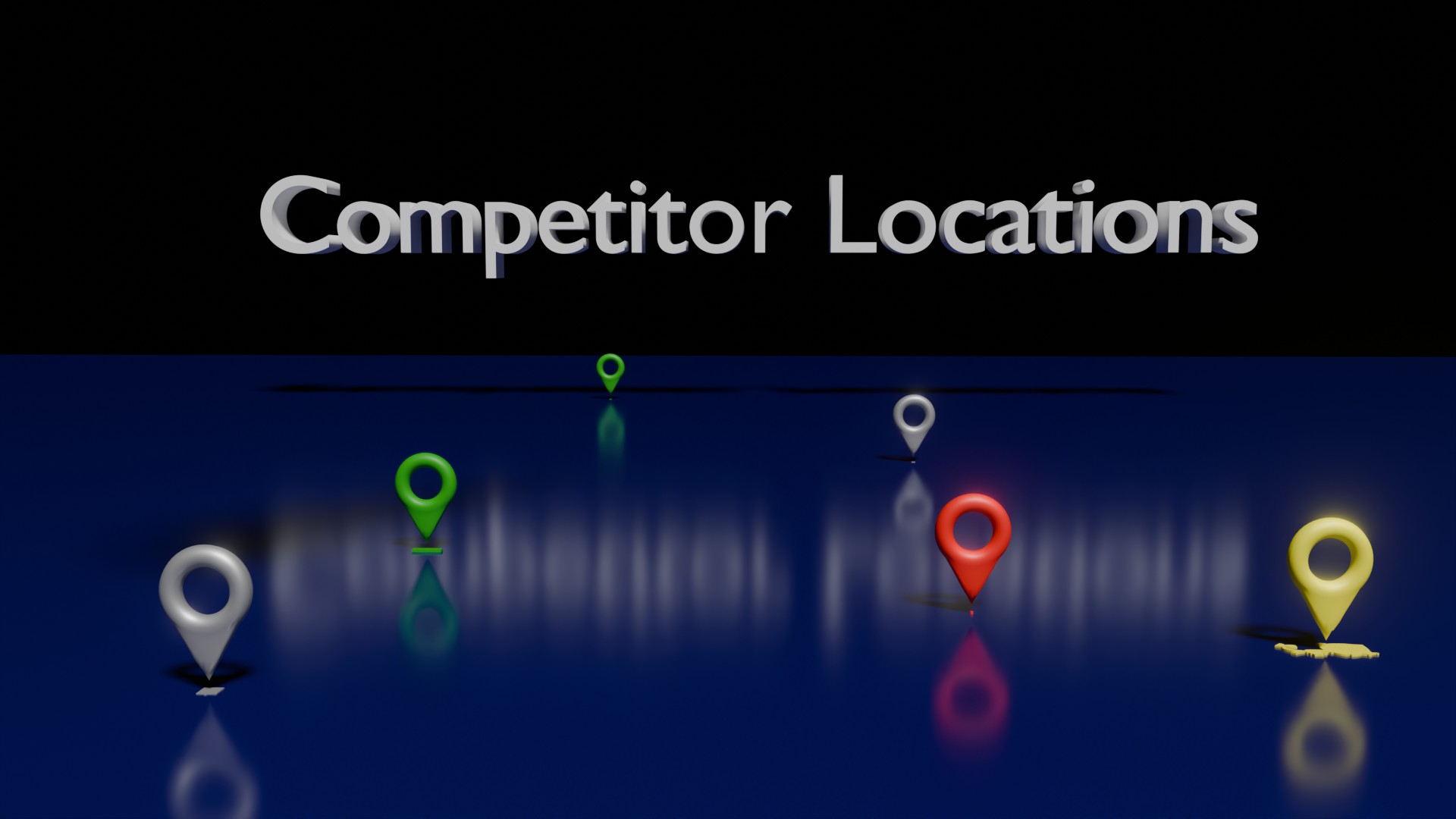 Competitor Location Markers for Market Analysis.